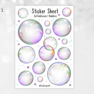 Sticker Seifenblasen | Aufkleber Bulletjournal | Journal Sticker | Bubbles | Soap bubbles Bild 3