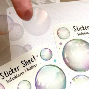 Sticker Seifenblasen | Aufkleber Bulletjournal | Journal Sticker | Bubbles | Soap bubbles Bild 4