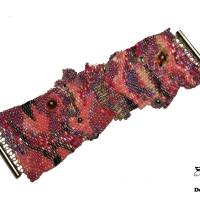 Breites Free-Form-Armband aus Rocailles Größe S/M, 17 cm Bild 1