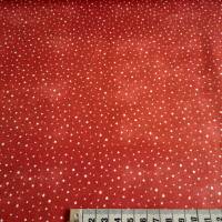 Patchworkstoff in rot mit weißen Flocken aus der Serie "Christmas Cats" von Jason Yenter aus Baumwolle zum Nähen Bild 2