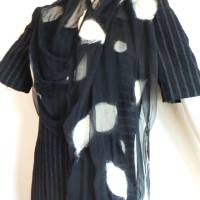 Damenschal aus Wolle und Seide (Chiffon), besonderes und einmaliges Tuch für den Sommer und Winter Bild 5