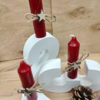 Adventszahlen Kerzenhalter Zahlen 1-4, Moderner Adventskranz aus Keraflott Bild 4