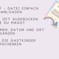 Personalisierte Regenbogen Urkunde für Kindergeburtstag | Selbstausdruck | Digitale Datei | DIN A4 | Mitgebsel Bild 2