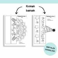 Bastelvorlage Silvester Druckvorlage - Bastelideen zum Selberdrucken - Bastelbuch für Kinder - Digitaler Download Bild 4