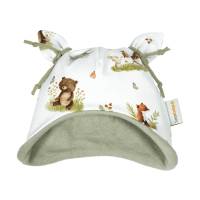 Ohrenmütze Mütze mit Ohrenschutz "Kleine Waldtiere" - in vielen Größen - Geschenk Geburt - Baby Frühchen Bild 1