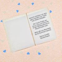Einladung zur Taufe Regenbogen personalisiert aus Graspapier mit Kuvert und Einleger Bild 3