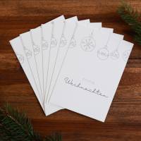 Weihnachtskarte | Weihnachtspost | Weihnachtsgruß | Weihnachtskugeln | aus Naturpapier | DIN A6 | Kuvert | Grußkarten Bild 3