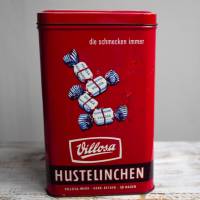 Vintage Blechdose Hustelinchen mit Schneemann Bild 5