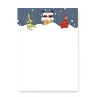 Friendly Fox Briefpapier Weihnachtsmann, Weihnachtsbriefpapier Santa Claus, Wunschzettel Papier, 50 Bögen Briefpapier Bild 1