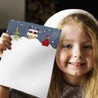 Friendly Fox Briefpapier Weihnachtsmann, Weihnachtsbriefpapier Santa Claus, Wunschzettel Papier, 50 Bögen Briefpapier Bild 6