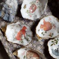 handgefertigte Austerndekorationen • Wildtiere • Decoupagetechnik als Geschenk, Ringschale o. zur Dekoration Bild 1