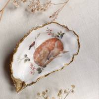 handgefertigte Austerndekorationen • Wildtiere • Decoupagetechnik als Geschenk, Ringschale o. zur Dekoration Bild 2