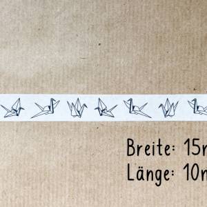 Washi Tape | Origami Kranich | 10 m | Aufkleber | Bulletjournal | Journal Sticker Bild 2