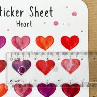 Sticker Herz | Heart | Aufkleber Bulletjournal | Journal Sticker | Love | Watercolor Heart Bild 4