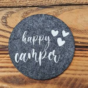 2er Set Untersetzer aus Filz "happy camper * Geschenke für Camper * Campingausstattung * Campingzubehör Bild 6