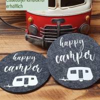 2er Set Untersetzer aus Filz "happy camper * Geschenke für Camper * Campingausstattung * Campingzubehör Bild 7