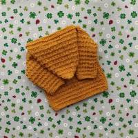 Strickjacke mit Kapuze ab Größe 50/56 bis Größe 98/104 Kapuzenjacke orange senf Babyshower Kindergeburtstag Geschenk Bild 5