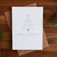 Weihnachtskarte | Weihnachtspost | Weihnachtsgruß | Weihnachtsbaum | aus Naturpapier | DIN A6 | Kuvert | Grußkarten Bild 1