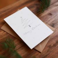 Weihnachtskarte | Weihnachtspost | Weihnachtsgruß | Weihnachtsbaum | aus Naturpapier | DIN A6 | Kuvert | Grußkarten Bild 2