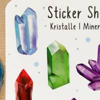 Sticker Mineralien | Edelsteine | Aufkleber Bulletjournal | Journal Sticker | Kristalle Bild 3
