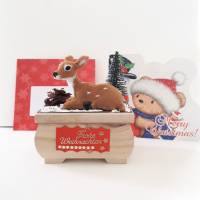 Weihnachten Geld Geschenk Box mit Deko Reh und Weihnachtskarte Bild 1