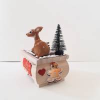 Weihnachten Geld Geschenk Box mit Deko Reh und Weihnachtskarte Bild 5
