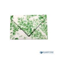 20 kleine Briefumschläge floral 011 grün, handgemacht, für Gutscheine / Visitenkarten Bild 1