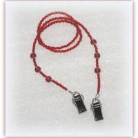 Serviettenkette rot dunkelrot unisex, Serviettenhalter zum Umhängen Bild 2