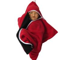 baby wrap kuscheliger schlafsack - strampelsack  aus fleece " nikolaus " in sternenform Bild 1