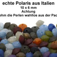 Polaris - Rhombenperle - Farbmix - Flitterperlen matt - ca. 10x6 mm Bild 1