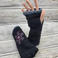 Handstulpen Armstulpen Marktfrauenhandschuhe Handschuhe bestickt Wolle Bild 2
