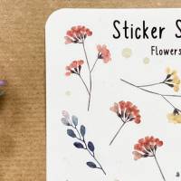 Blumen Blüten Boho | Aufkleber Bulletjournal | Journal Sticker | Flowers | Trockenblumen Bild 3