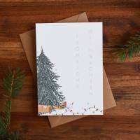 Weihnachtskarte | Weihnachtspost | Weihnachtsgruß | fröhliche Weihnachten | aus Naturpapier | DIN A6 | Grußkarten Bild 1