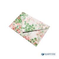 20 kleine Briefumschläge floral 002 rot grün, handgemacht, für Gutscheine / Visitenkarten Bild 2