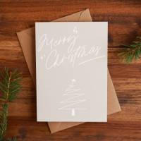 Weihnachtskarte | Weihnachtspost | Weihnachtsgruß | Merry Christmas | aus Naturpapier | DIN A6 | Grußkarten Bild 1