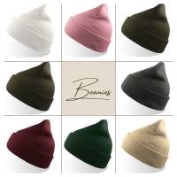 Mütze Beanie bestickt mit Namen für Erwachsene, Teenies Geschenk für Sie Weihnachtsgeschenk für Mama Regenbogen Bild 5