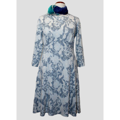 Damen Kleid im Barock Stil | Jeans Blau |