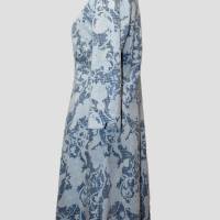 Damen Kleid im Barock Stil | Jeans Blau | Bild 2