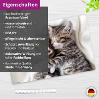 Schmusende Kätzchen – 60 x 40 cm – Schreibunterlage aus hochwertigem Vinyl – Made in Germany! Bild 4
