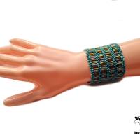 Breites Armband aus Bugle Beads & Rocailles Größe S Bild 1