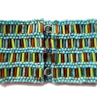 Breites Armband aus Bugle Beads & Rocailles Größe S Bild 3