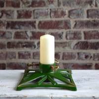 alter Baumständer Kerzenhalter Vintage Deko grün gold B Bild 5