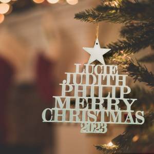 Personalisierter Familien Weihnachtsbaum Anhänger Ornament, Familien Anhänger, Geschenk für Familie zu Weihnachten, Gesc Bild 3