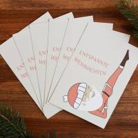 Weihnachtskarte | Weihnachtspost | Weihnachtsgruß | entspannte Weihnachten | aus Naturpapier | DIN A6 | Grußkarten Bild 4