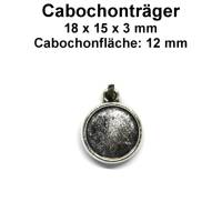 Cabochonträger - silber - ca. 18x15x3 mm Bild 1