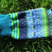 Bunte Socken Gr. 40/41 - gestrickte Socken in nordischen Fair Isle Mustern Bild 3