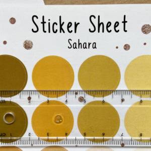 Sahara – Sticker | Kreise | Dots | Punkte | Braun | Gelb | Bulletjournal | Journal Sticker Bild 3