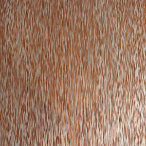 Kunstleder Stripes, weiß-orange, metallic Effekt, Used-Look Bild 2
