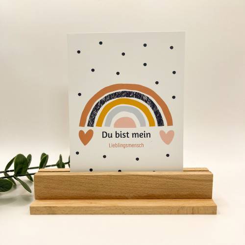 Kartenhalter aus Buchen Holz / Geschenk / Geschenkset /