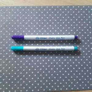 Markierstift - Stoffmarker türkis oder lila  wasserlöslich Stoffstift Bild 1